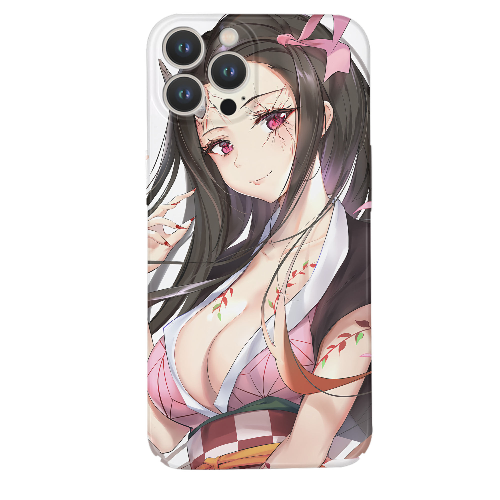 （画像用） 鬼滅の刃（きめつのやいば）竈門 禰󠄀豆子／かまど ねずこ Kamado Nezuko 【iPhone 14シリーズ対応】ハードケース